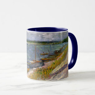 Mug Rivière avec bateaux à rames par Vincent van Gogh