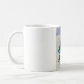 Mug Rivière de scène de neige, plantes vertes, (Gauche)