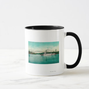 Mug Rivière de Willamette et pont en acier à Albany