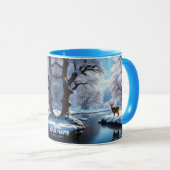 Mug Rivière d'hiver de Imaginaire Vivid Deer (Devant droit)