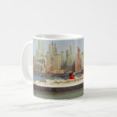 Mug RMS Queen Mary Sailing New York 1950 (Devant gauche)