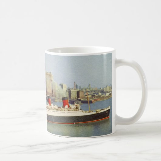 Mug RMS Queen Mary Sailing New York 1950 (Droite)