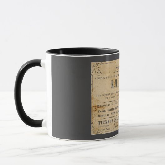 MUG RMS TITANIC BOARING PUBLICATION (Gauche)