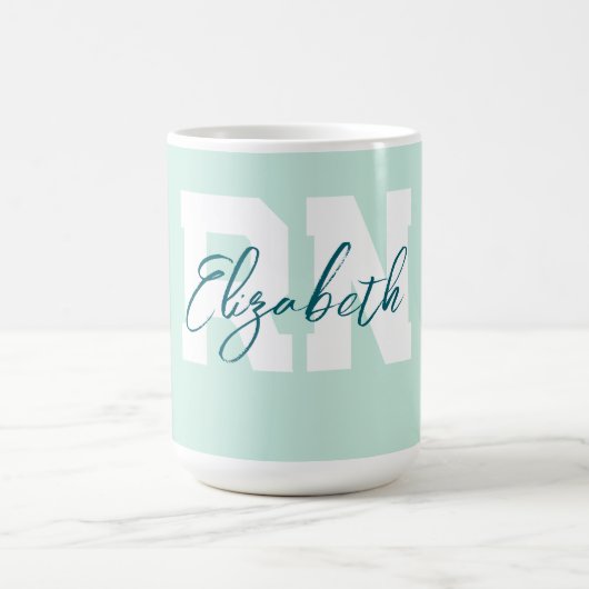 Mug RN turquoise personnalisé (Centre)