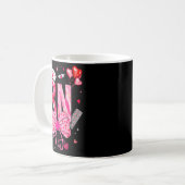 Mug Rn Valentine Coquette Bow Stethoscope Nurse Girl W (Devant gauche)