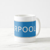 Mug Road sign Liverpool (Devant droit)
