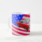 Mug Roadrunner 1968 de Plymouth et drapeau américain (Devant gauche)
