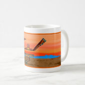 Mug Roadrunner au coucher du soleil (Devant droit)