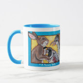 Mug Roadrunner de Quail de Rabbit animal humoristique  (Gauche)