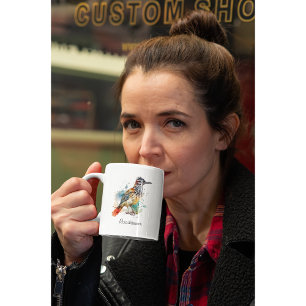 Mug Roadrunner en aquarelle dynamique
