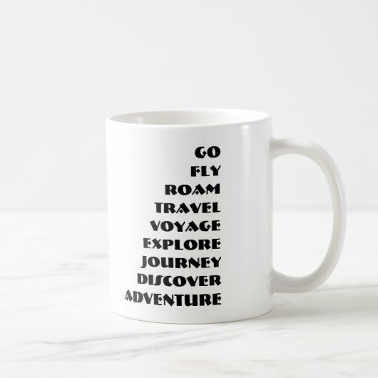 MUG ROAM, VOYAGE, VOYAGE, EXPLORER, VOYAGE, DÉCOUVRIR (Droite)