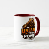 Mug Roaring Bear Strength Motivation Tee (Devant droit)