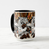 Mug Roaring White Tiger – Bold Morning Energy (Devant gauche)