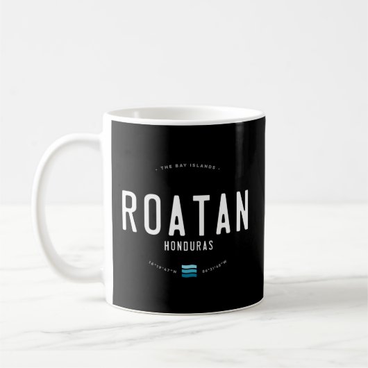 Mug Roatan Honduras Beach Waves (Gauche)