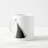 Mug Robe de mariage noire et blanche (Devant gauche)