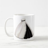 Mug Robe de mariage noire et blanche (Gauche)