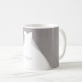 Mug Robe de mariée Moderne Glamour Mariage Chic Gris (Devant droit)