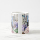 Mug Robe élégante bleue femme florale fantaisie  (Centre)
