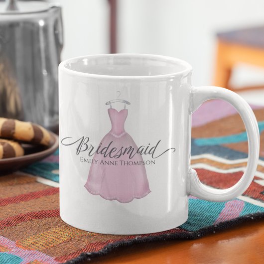 Mug Robe Mariage mignonne de femme de chambre rose bla