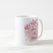 Mug Robe mariage rose vif future mrs monogramme (Devant droit)