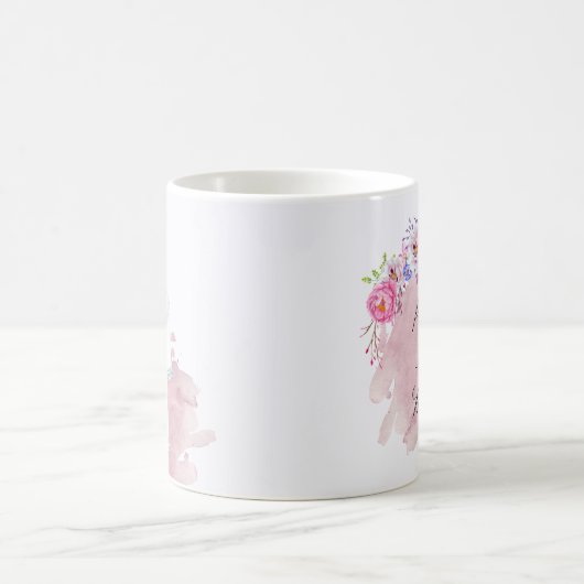 Mug Robe mariage rose vif future mrs monogramme (Centre)