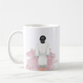 Mug Robe mariage rose vif future mrs monogramme (Gauche)