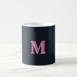 Mug Robe rose marine profonde monogrammed