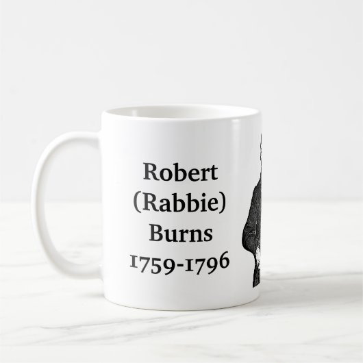Mug Robert Burns cite des poètes peintres et des menso (Gauche)
