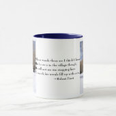 Mug Robert Frost Poem Stopper par Woods Soirée neige (Centre)