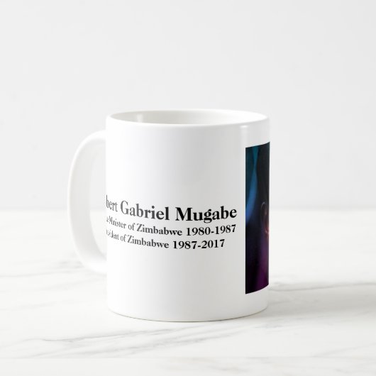 Mug Robert G. Mugabe, président du Zimbabwe (Devant gauche)