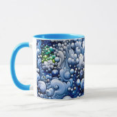 Mug ROBERT ~ Zany Bubbles 3D ~ Blues ~ (Gauche)