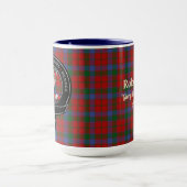 Mug Robertson Clan Badge & Tartan (Centre)