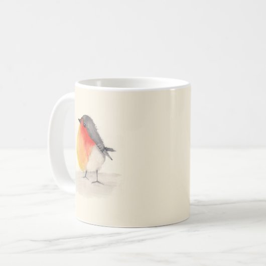 Mug Robin aquarelle (Devant gauche)