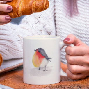 Mug Robin aquarelle