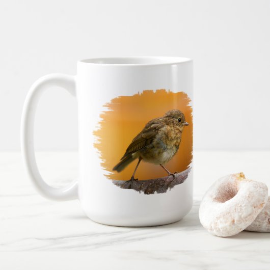 Mug Robin Bébé Sur Une Branche D'Arbre (Avec donut)