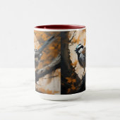 Mug Robin Dans Une Peinture À Huile D'Arbre, (Centre)