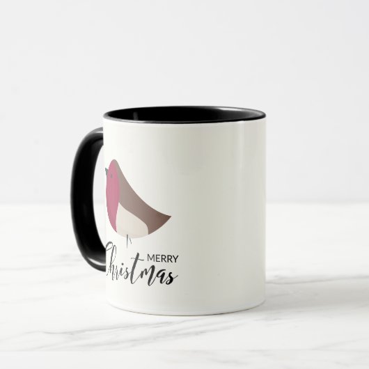 Mug Robin doux et Bow rouge (Devant gauche)