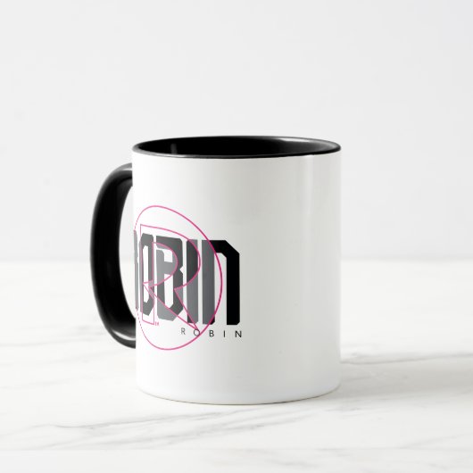 Mug Robin Hi-Tech Nom Graphique (Devant gauche)
