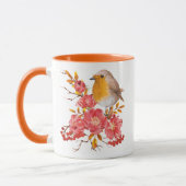 Mug Robin jaune et pavot rouge (Gauche)