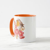 Mug Robin jaune et pavot rouge (Devant gauche)
