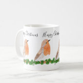 Mug Robin rouge Noël (Devant gauche)