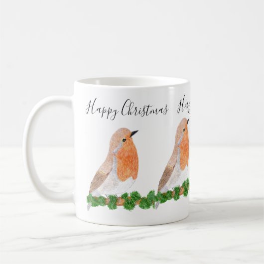 Mug Robin rouge Noël (Gauche)