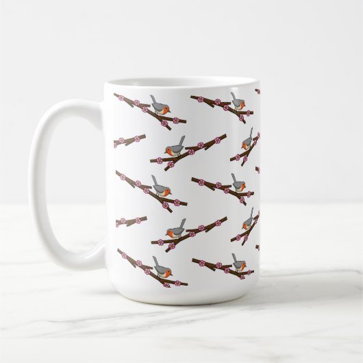 Mug Robin sur Sakura (Gauche)