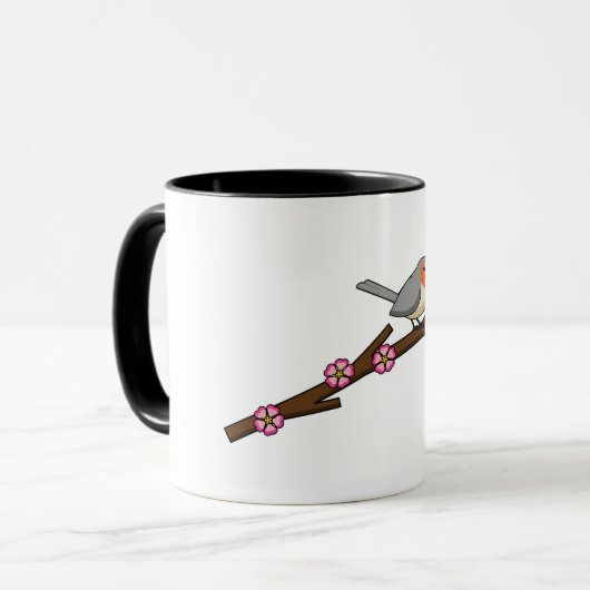 Mug Robin sur Sakura (Devant gauche)