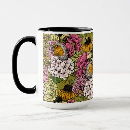 Mug Robins dans le jardin 2 (Gauche)