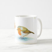 Mug Robins rouges en hiver (Devant droit)