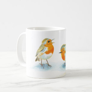 Mug Robins rouges en hiver