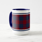 Mug Robinson Tartan Navy Blue and Red Plaid (Devant gauche)