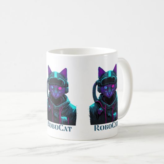 Mug RoboCat - Chat (Devant droit)
