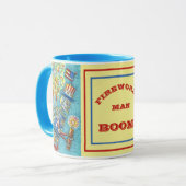 MUG ROBOT 4 JUILLET FEU, STEAMPUNK DE FEU (Devant gauche)